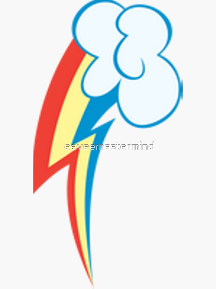 "Rainbow Dash Cutie Mark " Sticker for Sale by eeveemastermind | Redbubble