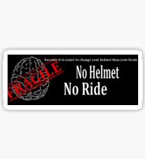 No Helmet No Ride Sticker