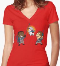 Puft Piñata Women's Fitted V-Neck T-Shirt