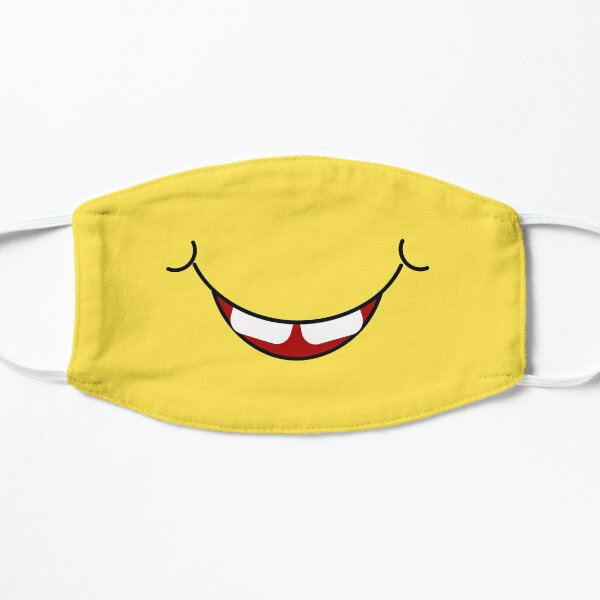 Emoji souriant avec de grandes dents Funny Face Masque sans plis