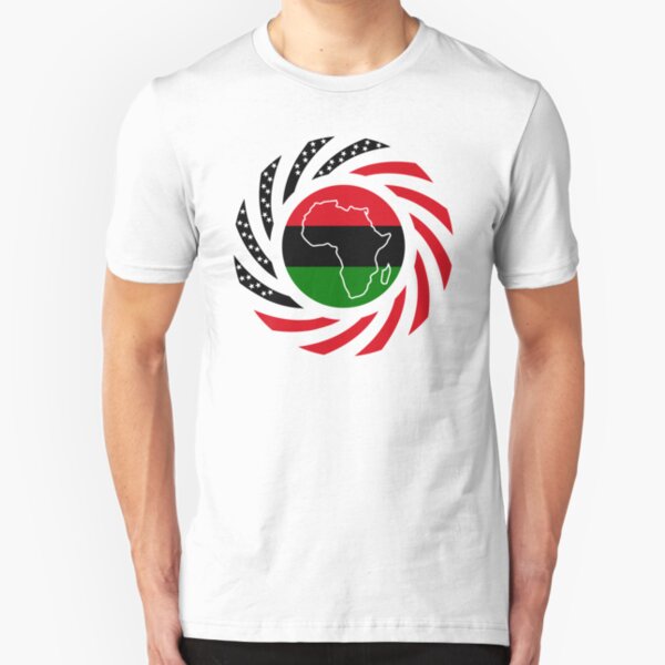 Black Murican Patriot Flag Series Slim Fit T-Shirt