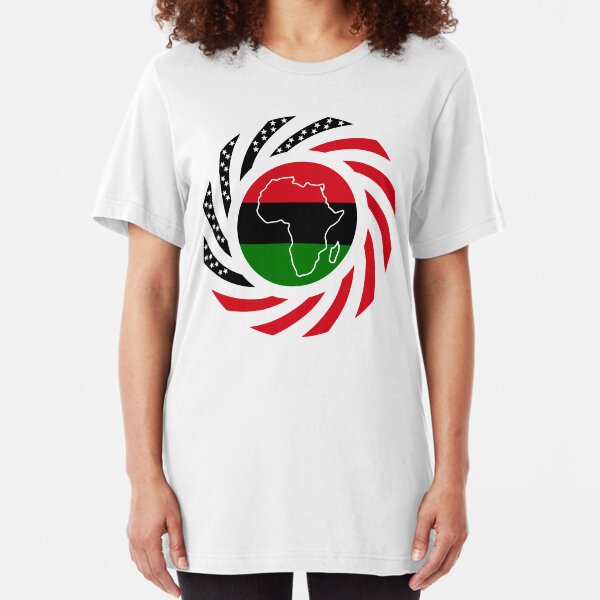 Black Murican Patriot Flag Series Slim Fit T-Shirt