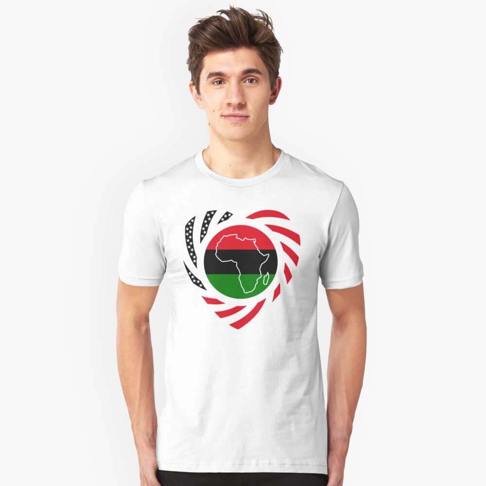 Black Murican Patriot Flag Series (Heart) Slim Fit T-Shirt