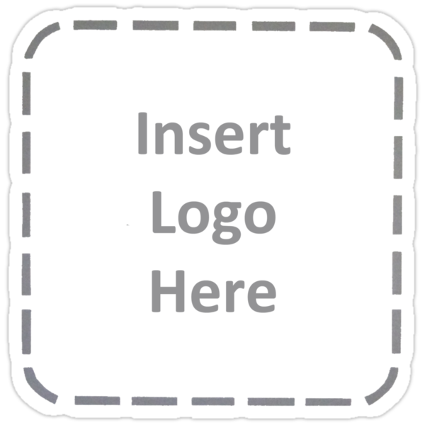 "Insert Logo Here" Stickers by DeLaChris | Redbubble