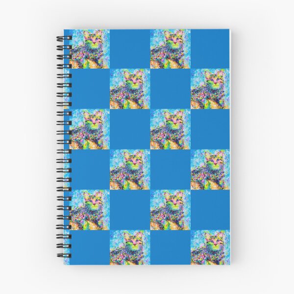 Item preview, Blue Cat Checkerboard designed and sold by Krystle Cole.