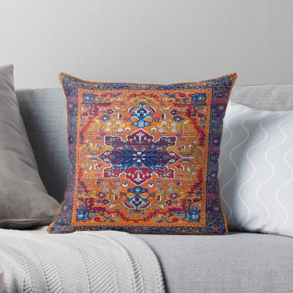 Vintage Antique Oriental Berber Moroccan Style Design. Throw Pillow