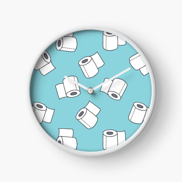 doodle pattern. toilet paper Clock