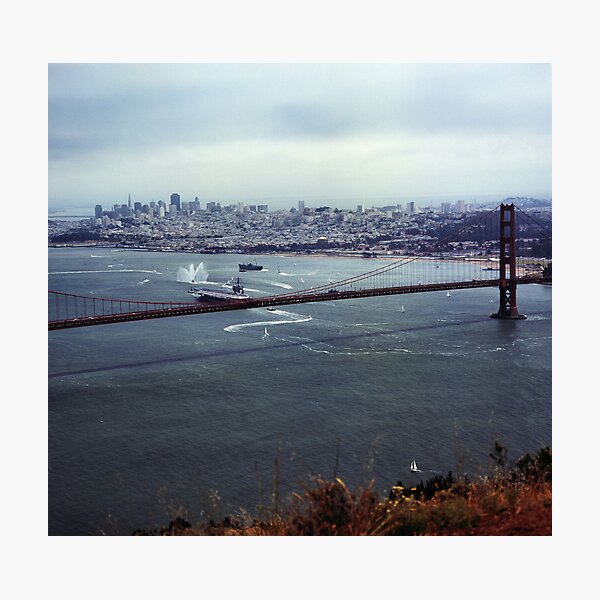 U.S.S. Nimitz - 75th Anniversary of the Golden Gate Bridge Photographic Print