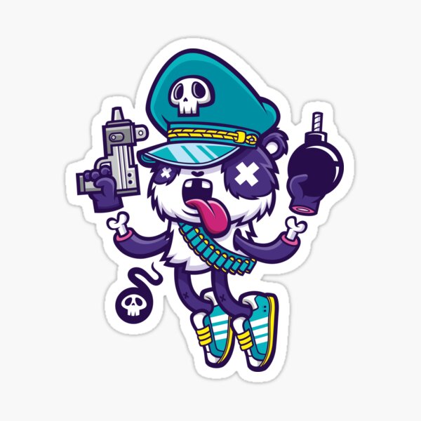 Panda Warrior Sticker