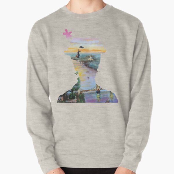 Mary Poppins flying above London Pullover Sweatshirt