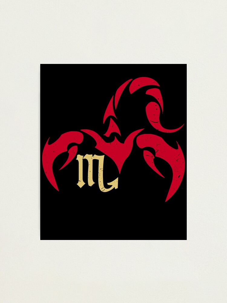 Scorpio the eighth astrological sign in the Zodiac Red Scorpion Symbolism Photographic Print