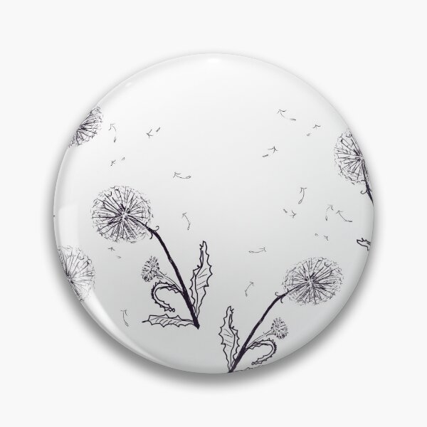 Item preview, black and white dandlion  designed and sold by Stephanie  Skeem.