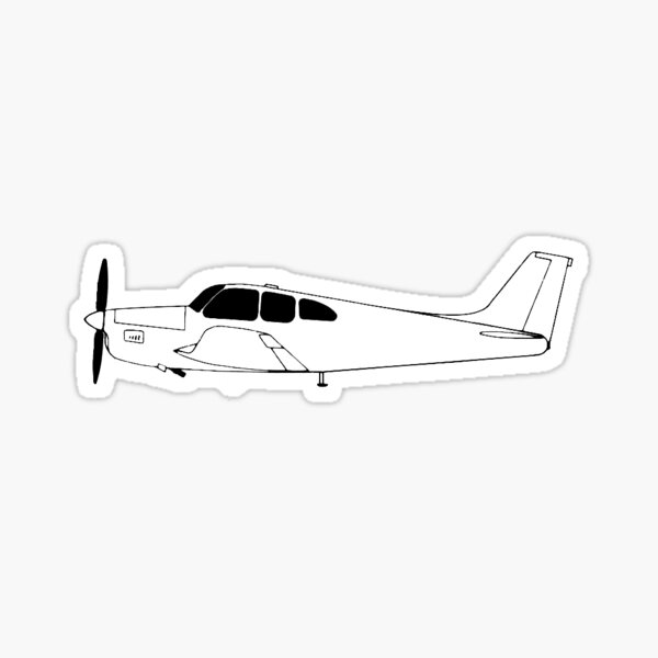 Beechcraft Debonair Silhouette Sticker