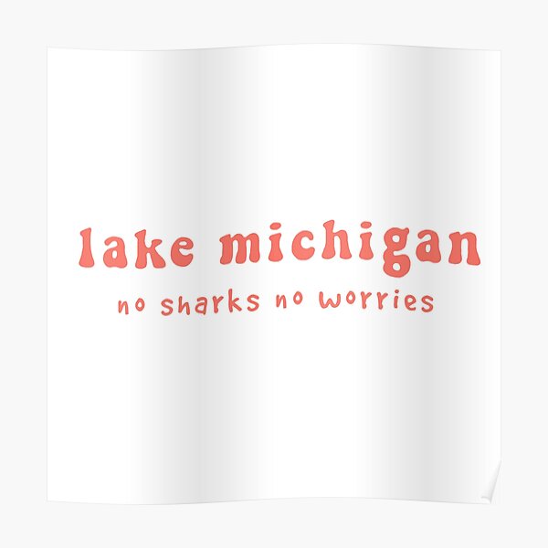 Lake Michigan Groovy Poster