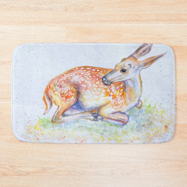Item preview, spotted watercolor fawn deer designed and sold by Stephanie  Skeem.