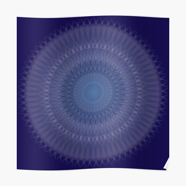 Sapphire Blossom Poster
