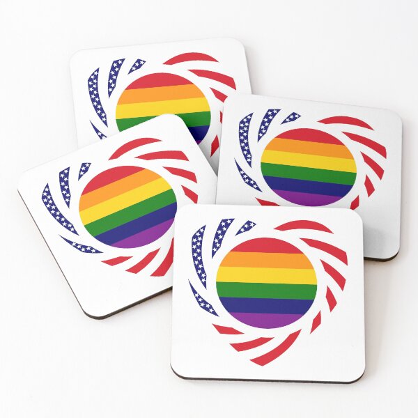 Item preview, Rainbow Murican Patriot Flag Series (Heart) designed and sold by Carbon-Fibre Media.