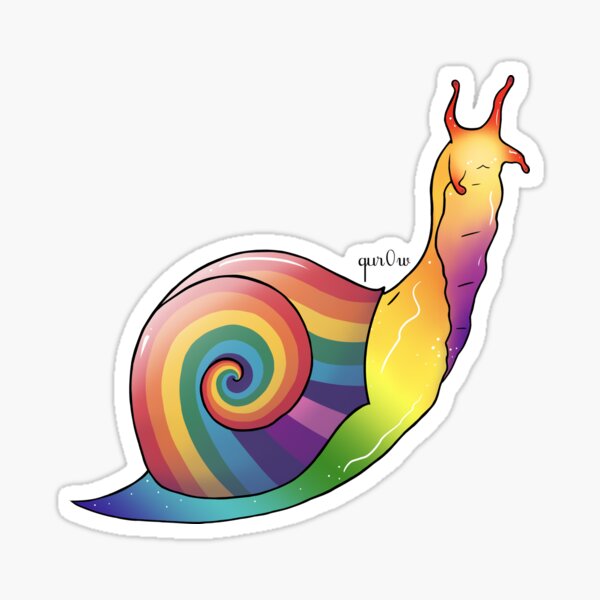 Gay Pride Snail Sticker