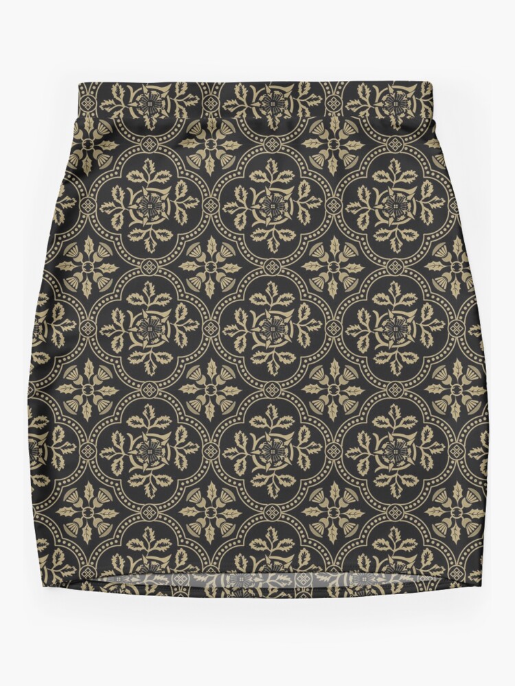 Discover Gold Brocade Mini Skirt