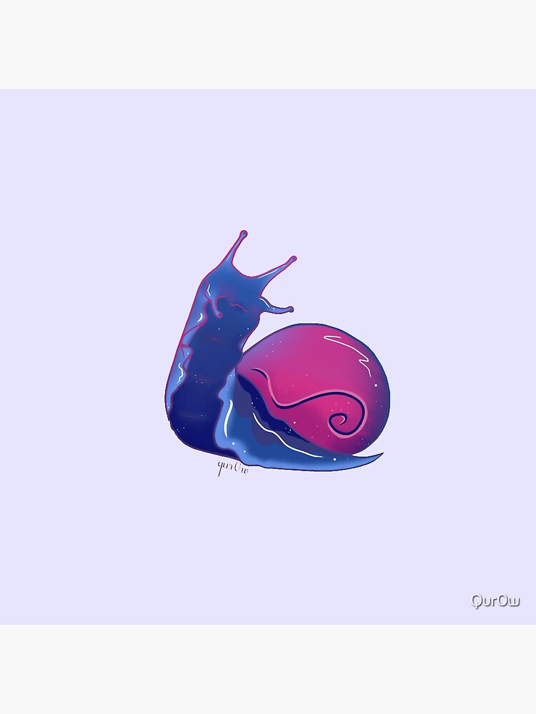 Bi pride flag snail by Qur0w