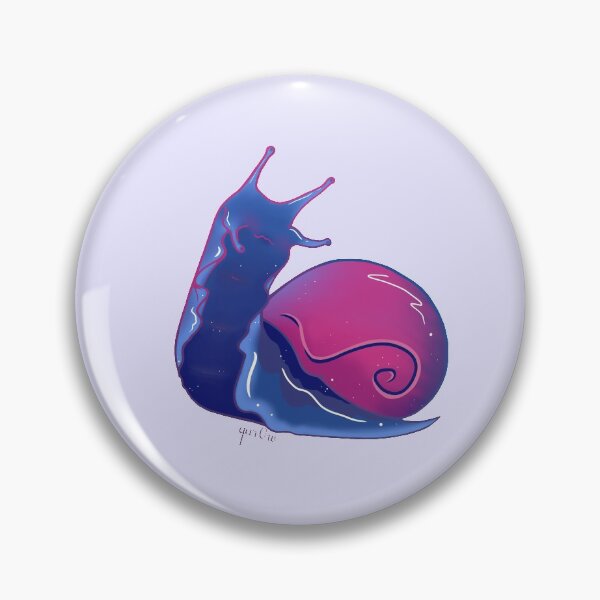 Bi pride flag snail Pin