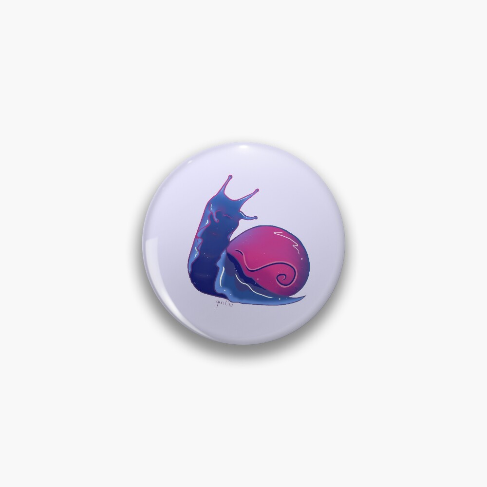Bi pride flag snail Pin