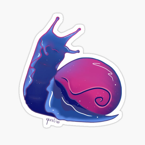 Bi Pride Snail Sticker