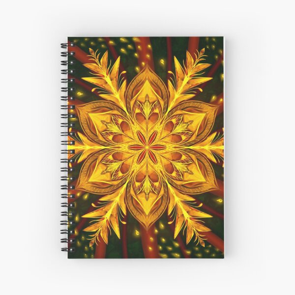 Forest Fire Flake Spiral Notebook