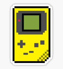 8 bit Gameboy Classic Yellow Sticker