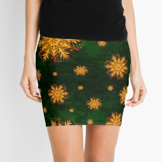Forest Fire Flake Mini Skirt