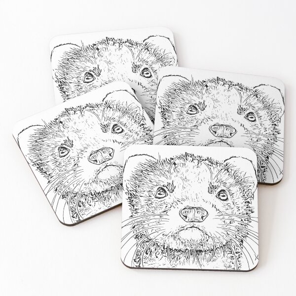Item preview, Black and White Ferret designed and sold by Krystle Cole.