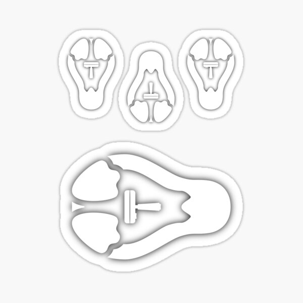/r/linux_gaming Stycil Tux Stickers (white, assorted sizes) Sticker
