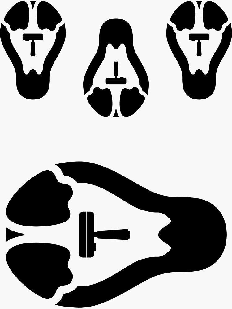 /r/linux_gaming Stycil Tux Stickers (black, assorted sizes) by Cheeseness