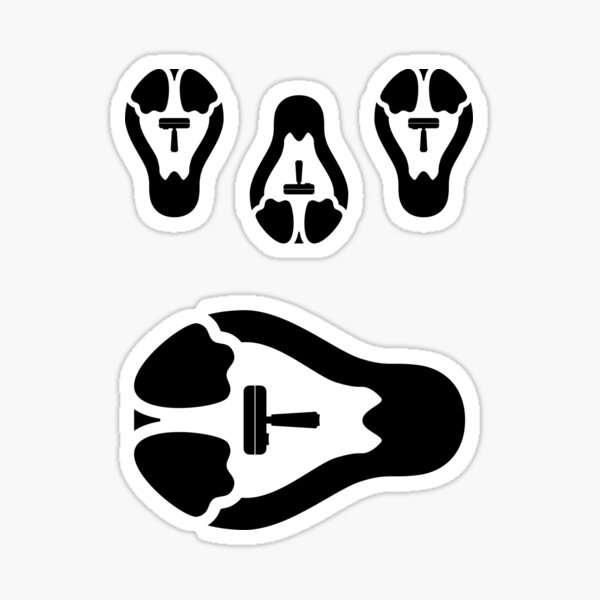 /r/linux_gaming Stycil Tux Stickers (black, assorted sizes) Sticker