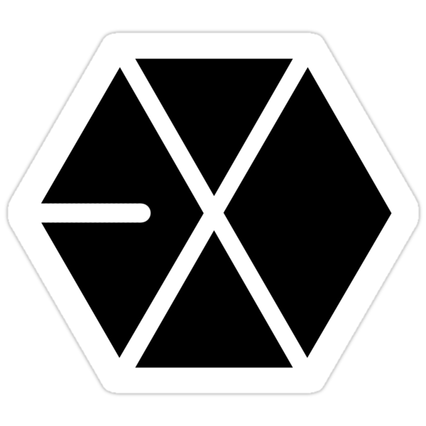 exo black logo stickers by madiamondring redbubble