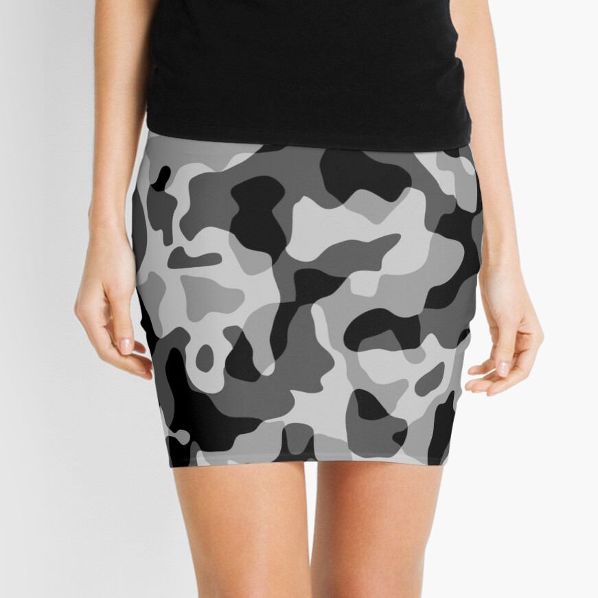 grey camo skirt