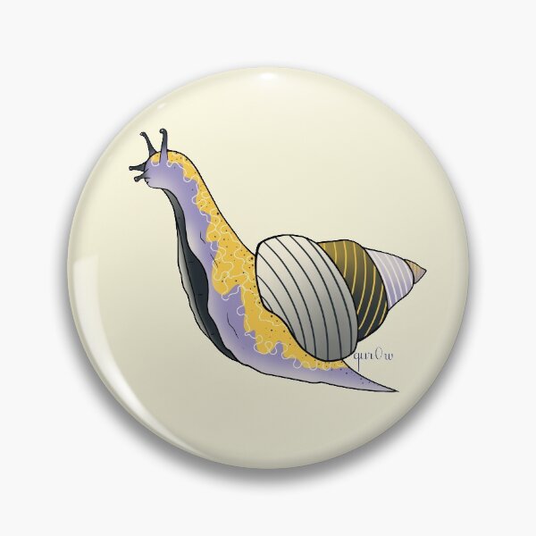 Nonbinary pride flag snail Pin