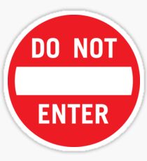 Do Not Enter Sticker