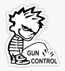 Pegatina Boy Peeing en GUN CONTROL