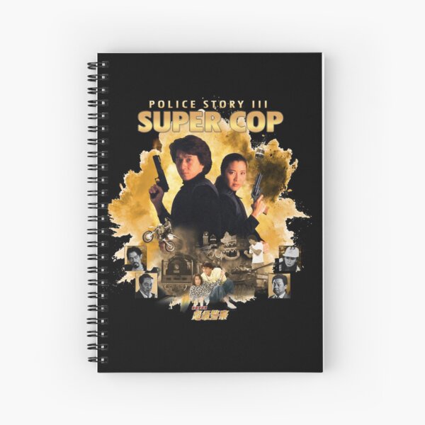 Jackie Chan Polizei Geschichte Iii Super Cop Blue Shield Spiralblock Von Hkcinema Redbubble