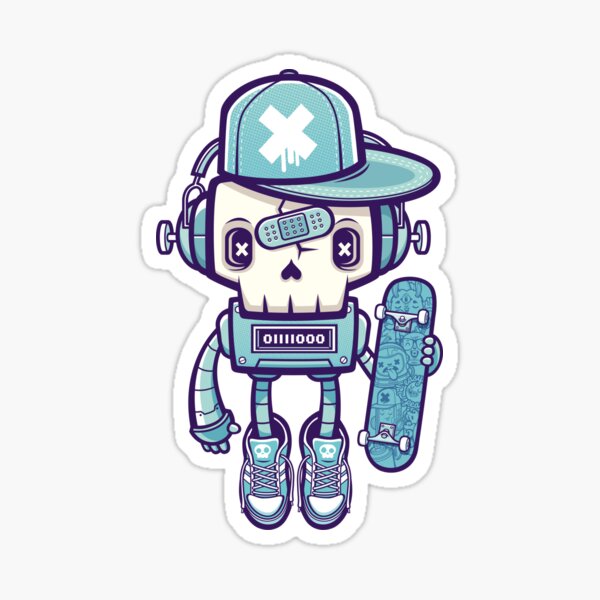 Skull Bot Sticker