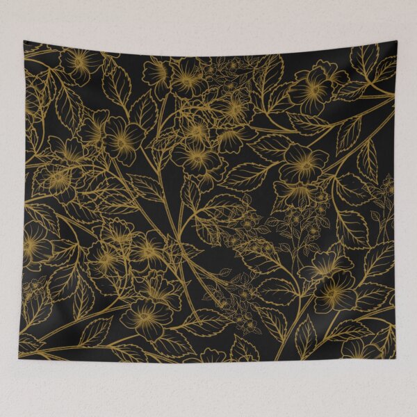 Item preview, Gold Floral designed and sold by Poetic Patterns Studio.