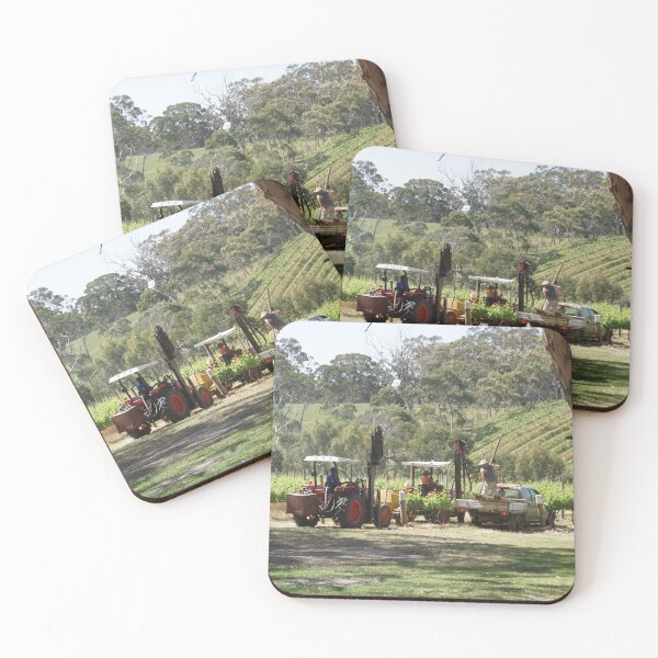Item preview, Ramming posts on the Vineyard - by South Australian artist Avril Thomas designed and sold by MagpieSprings.
