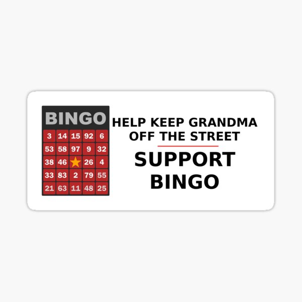 Support bingo! Sticker