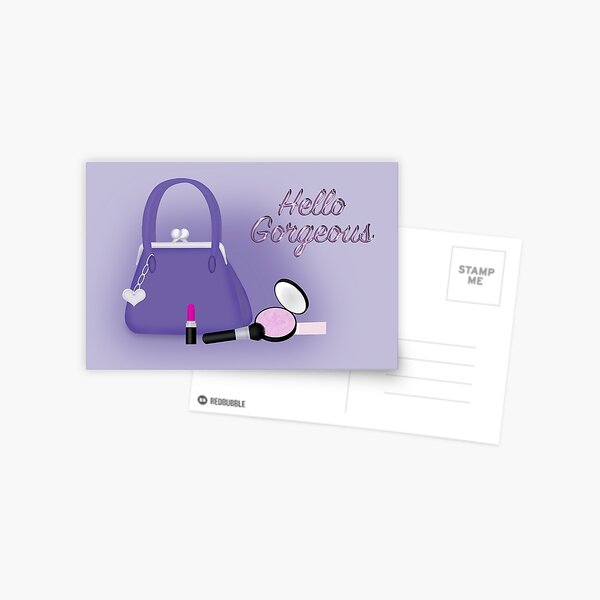 Purple Purse Greeting Card and Postcard Postcard