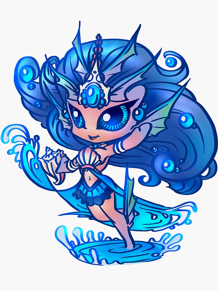 "Water Elemental" Sticker for Sale by GildedPixel Redbubble