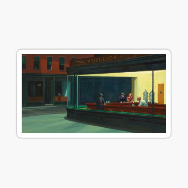 Nighthawks by Edward Hopper 1942 Sticker