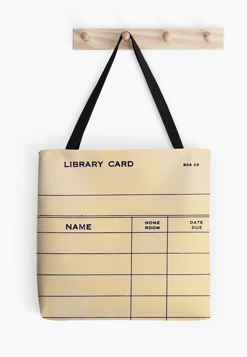 "Lonely Library Card" Tote Bags by GasStationB Redbubble