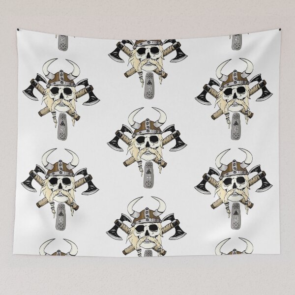 Item preview, Viking skull designed and sold by BlondeMonster.