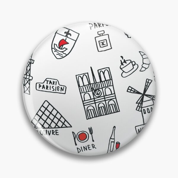 Item preview, Illustration Paris Monuments Red and Black designed and sold by Evguenia SVETCHKAREVA.